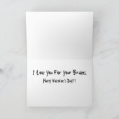 Zombie: Ik houd van u voor Uw Valentijnsdag van Feestdagen Kaart (Binnen)