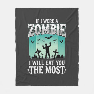 Zombie Ik Zal Je Opeten Halloween Ontwerp_1 Fleece Deken