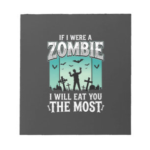 Zombie Ik Zal Je Opeten Halloween Ontwerp_1 Notitieblok