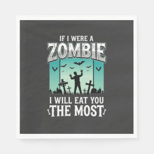 Zombie Ik Zal Je Opeten Halloween Ontwerp_1 Servet