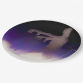 Zombie in de mist papieren bordje (Gekanteld)