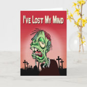 Zombie in het kerkhof voor Belated Birthday Kaart (Gele Bloem)