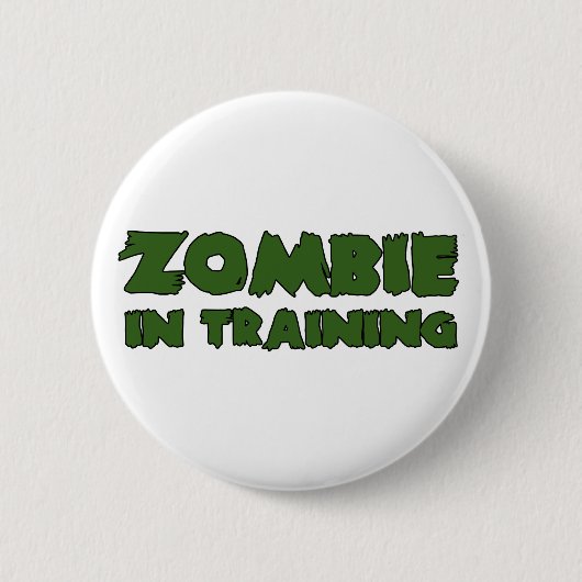 Zombie in opleiding ronde button 5,7 cm (Voorkant)