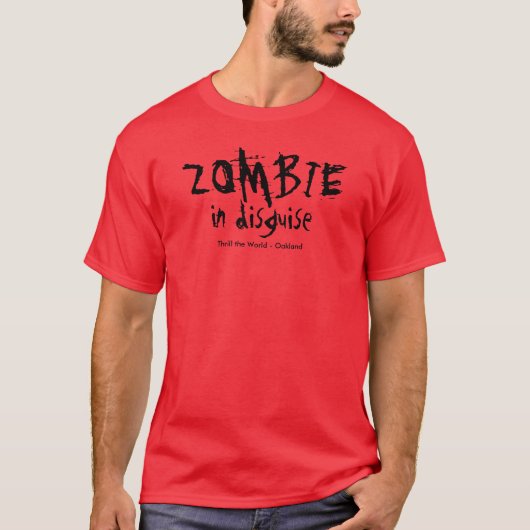Zombie in vermomming t-shirt (Voorkant)