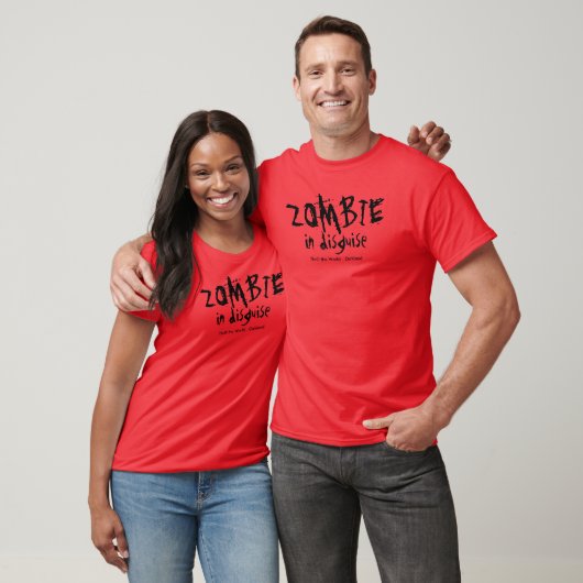 Zombie in vermomming t-shirt (Unisex)