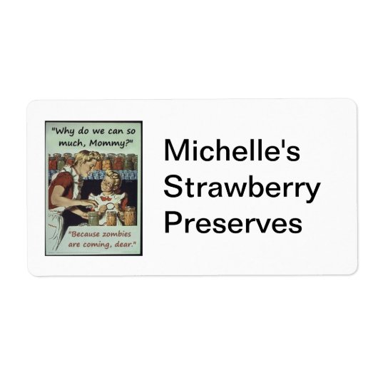 Zombie inblikken label (Voorkant)