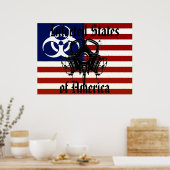 Zombie Infected States of America Poster (Keuken)