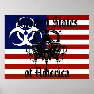 Zombie Infected States of America Poster