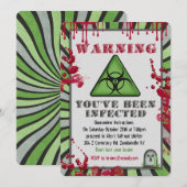 Zombie Infectie Feest Uitnodiging (Voorkant / Achterkant)