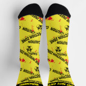 Zombie Infectie Zone Houd uit geel Sokken (Top)