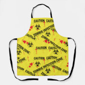 Zombie Infectie Zone Waarschuwingslint Schort (Voorkant)