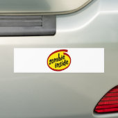 Zombie Inside Bumpersticker (Op auto)