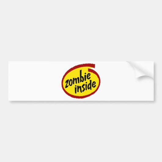 Zombie Inside Bumpersticker (Voorkant)