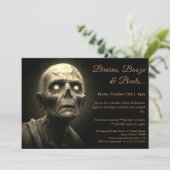 Zombie-invasie | Halloween-verkleedfeest Kaart (Staand voorkant)