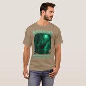 Zombie Island Moon Island Retro toon Halloween T-shirt (Voorkant volledig)