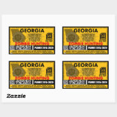 Zombie Jacht Vergunning Georgië Rechthoekige Sticker (Vel)