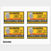 Zombie jacht vergunning Illinois Rechthoekige Sticker (Vel)