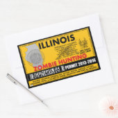 Zombie jacht vergunning Illinois Rechthoekige Sticker (Envelop)