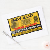 Zombie Jacht Vergunning New Jersey Rechthoekige Sticker (Envelop)