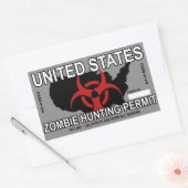 Zombie Jacht Vergunning Sticker (Envelop)