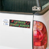ZOMBIE-jachtvergunning met bloedspatters Bumpersticker (Op Truck)