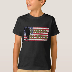 ZOMBIE JAGER AMERIKAANSE VLAG T-SHIRT