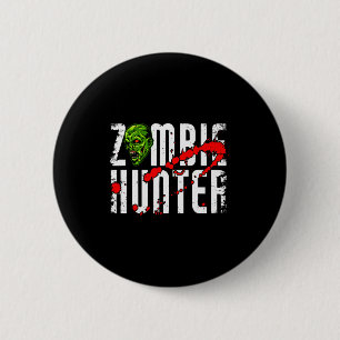 Zombie jager _ Halloween kleding Grappige Hallowee Ronde Button 5,7 Cm
