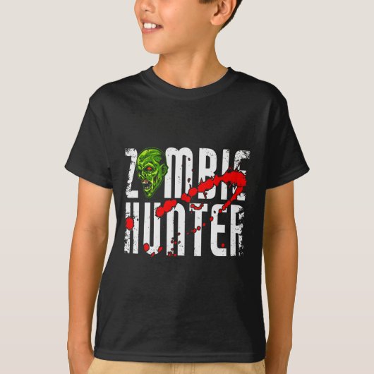 Zombie jager _ Halloween kleding Grappige Hallowee T-shirt (Voorkant)