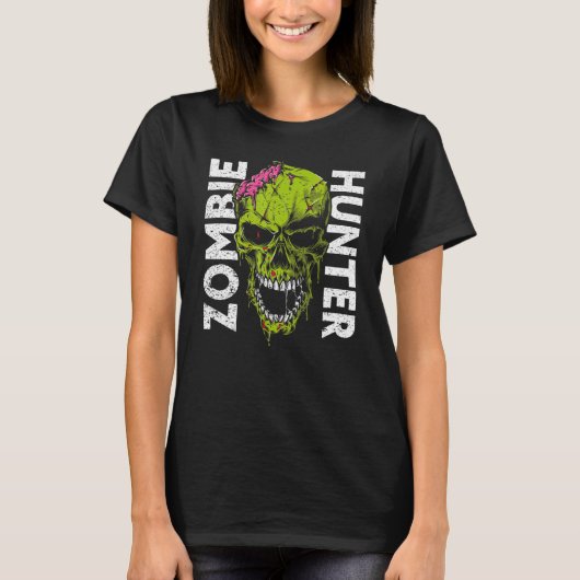 Zombie Jager Halloween Kleding Halloween 1 T-shirt (Voorkant)