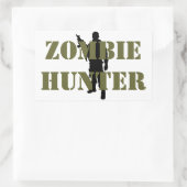 ZOMBIE JAGER RECHTHOEKIGE STICKER (Tas)