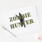 ZOMBIE JAGER RECHTHOEKIGE STICKER (Envelop)