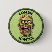 Zombie Jager Ronde Button 5,7 Cm (Voorkant)