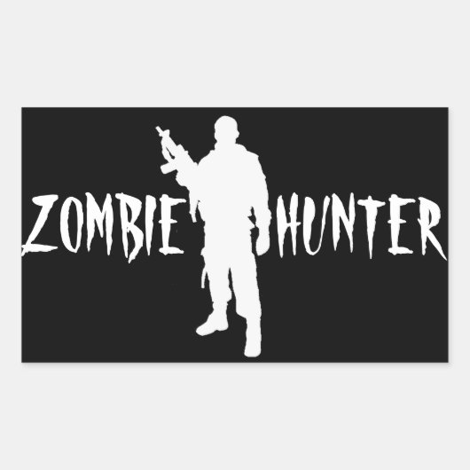 ZOMBIE JAGER -Sticker Rechthoekige Sticker (Voorkant)