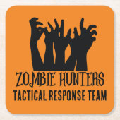Zombie jagers tactische reactie team kartonnen onderzetters (Voorkant)
