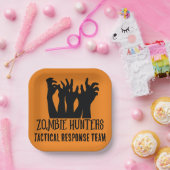 Zombie jagers tactische reactie team papieren bordje (Feest)