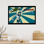 Zombie Jesus Art Nouveau Poster (Keuken)