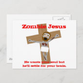 Zombie Jesus Briefkaart (Voorkant / Achterkant)