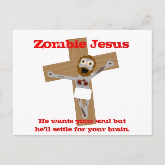Zombie Jesus Briefkaart (Voorkant)