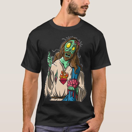 Zombie Jesus Halloween T-shirt (Voorkant)