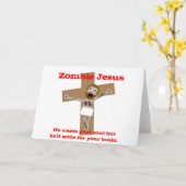 Zombie Jesus Kaart (Gele Bloem)