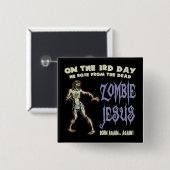 Zombie Jesus Vierkante Button 5,1 Cm (Voorkant /achterkant)