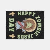 Zombie Jezus Dag Fleece Deken (Voorkant (Horizontaal))