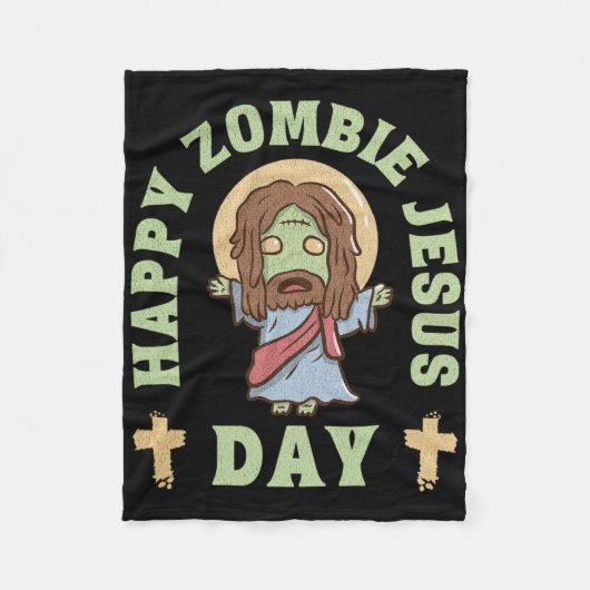 Zombie Jezus Dag Fleece Deken (Voorkant)