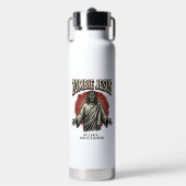 Zombie Jezus Vintage Gravure Grappig Shirt Ontwerp Waterfles (Voorkant)