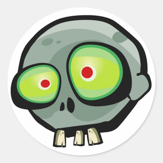 Zombie Jim Ronde Sticker (Voorkant)