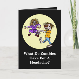 Zombie Joke Halloween Card Kaart
