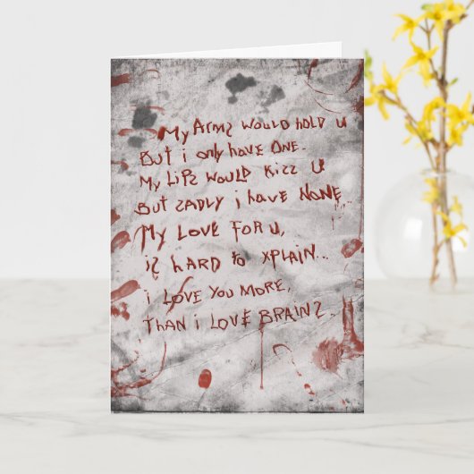 zombie-jubileum kaart (Gele Bloem)