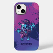 Zombie Karakter Cartoon Splats iPhone case (Achterkant)