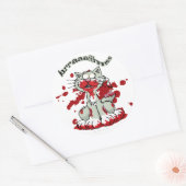 Zombie Kat Brains!! Ronde Sticker (Envelop)