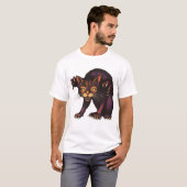 Zombie Kat Grappige Enge Schattige Ondode Kat T-shirt (Voorkant volledig)